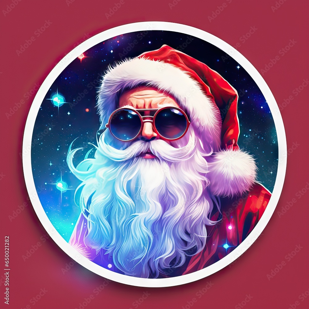 An iconic avatar showcases Santa Claus, capturing the festive spirit and jolly demeanor in a digital representation perfect for the season. Generative AI.