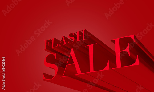 promotion flash sale 3d typography 