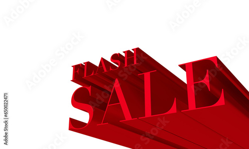 promotion flash sale 3d typography 