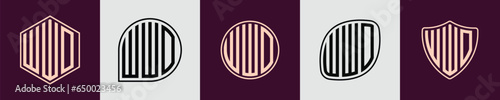 Creative simple Initial Monogram WWO Logo Designs. photo