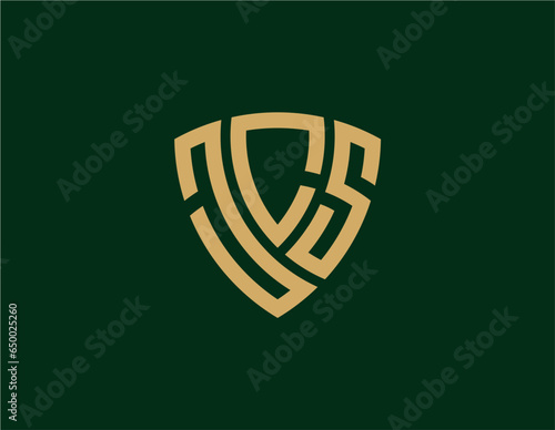 JCS creative letter shield logo design vector icon illustration photo