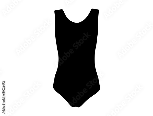 Leotard silhouette vector art white background