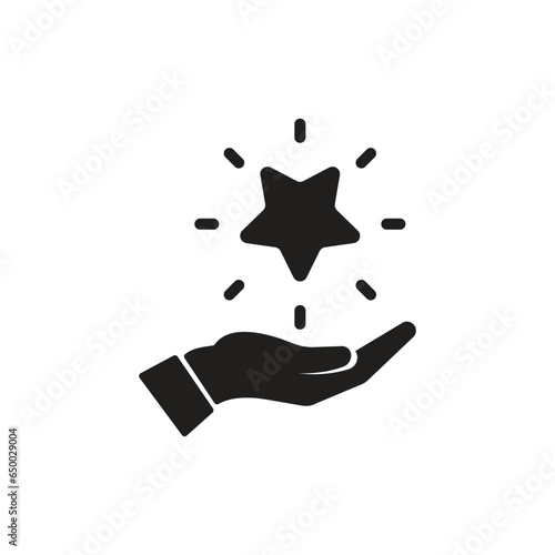 Top service rating icon on white background