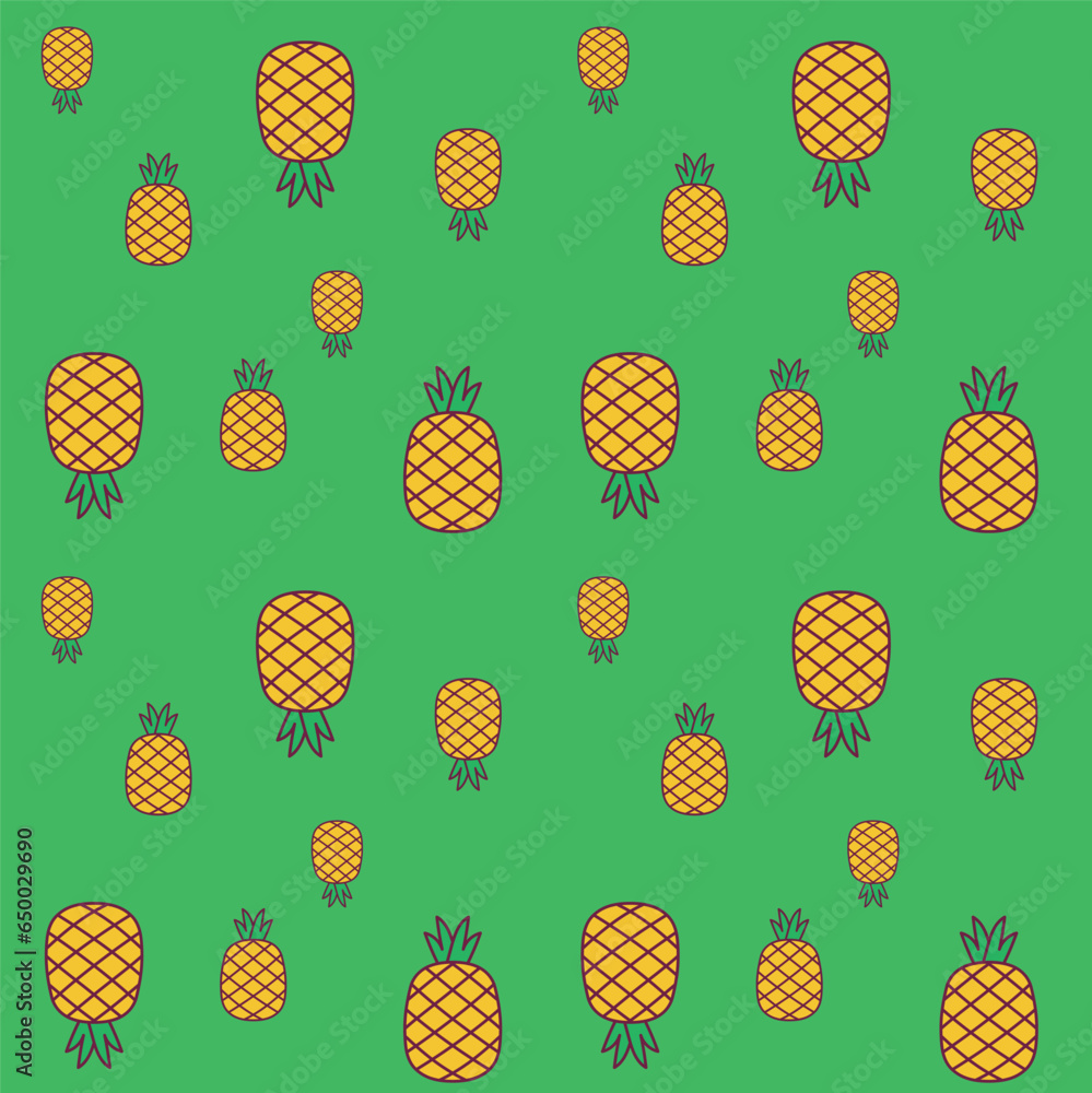 seamless pattern summer fruite pineapple seamless pattern summer fruite pineapple