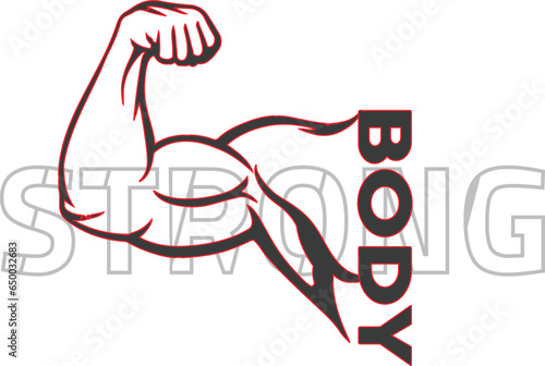 Getting strong body t shirt design,Workout inspirational t shirt design,Vector Illustration.