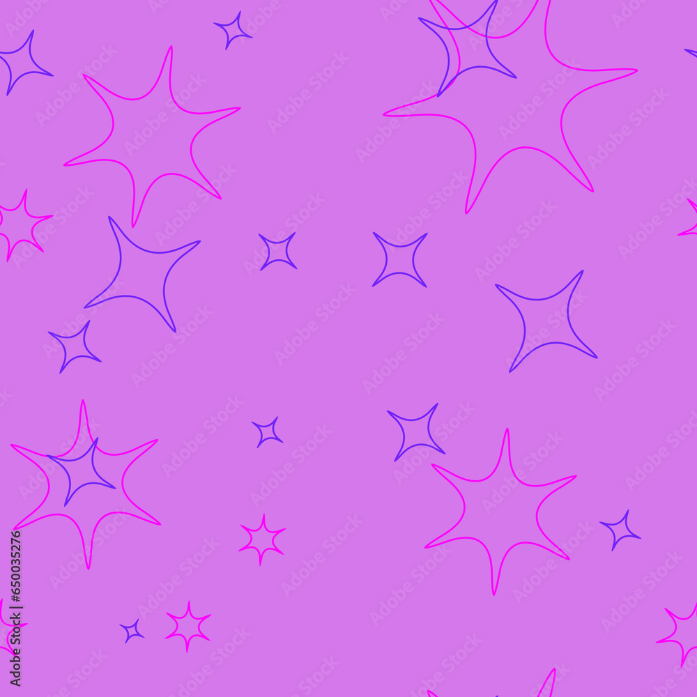 Pink and purple stars on a pink background.