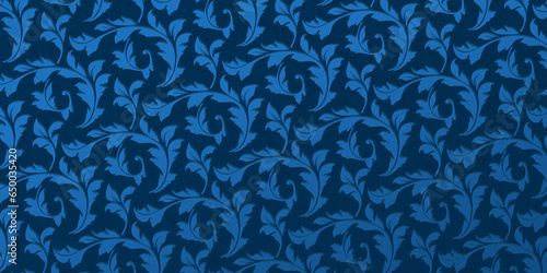 Blue color seamless geometric pattern background 