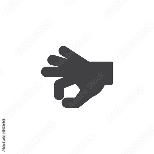 Finger flick gesture vector icon