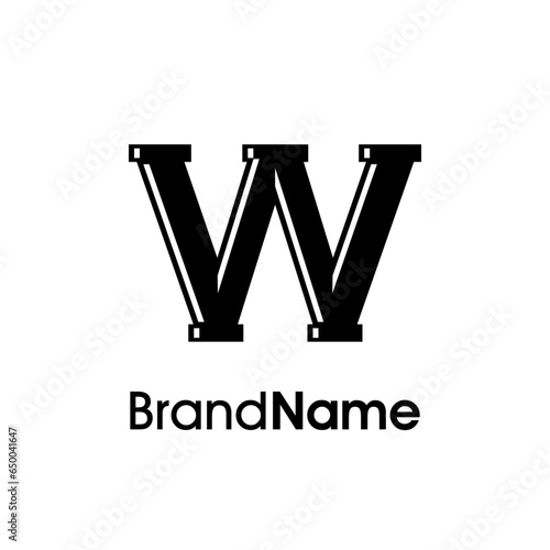 Modern Initial W Plumbing Logo