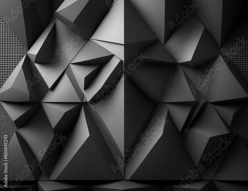 abstract geometric grey background, Ai Generated