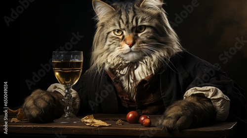 Fotografia Cat enjoying a pub with beer