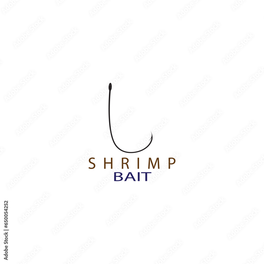 fishing logo, Hook Logo Template, Flat Logo Style. fishing logo, Hook Logo Template, Flat Logo Style.