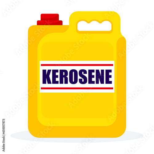 Kerosene in big yellow container isolated on white background vector illustration