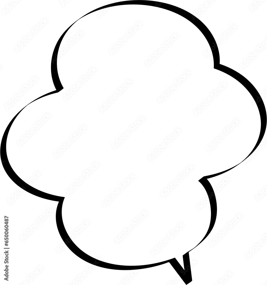 Fototapeta premium Black and white speech bubble balloon icon sticker memo keyword planner text box banner, flat png transparent element design