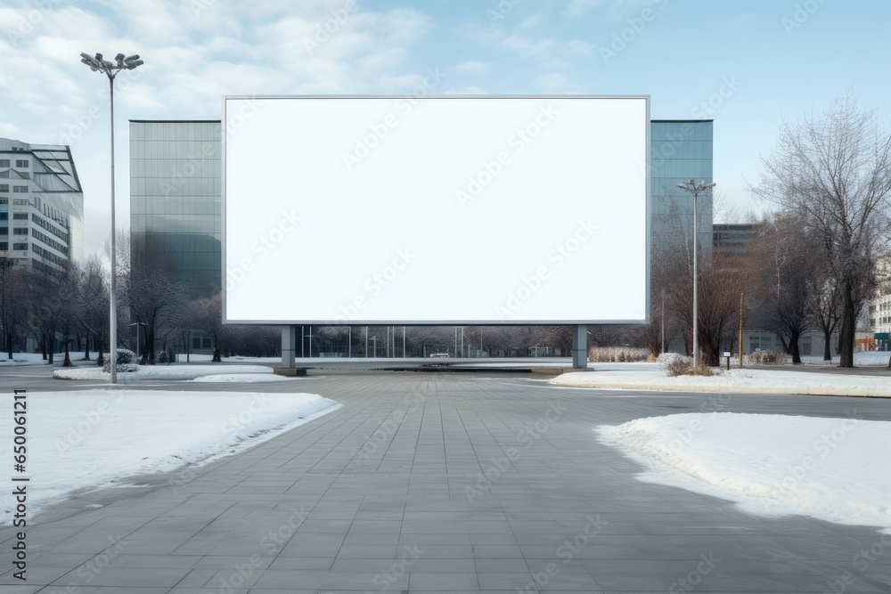 Digital signage board in a public place, ideal for customization. Generative AI Digital signage board in a public place, ideal for customization. Generative AI