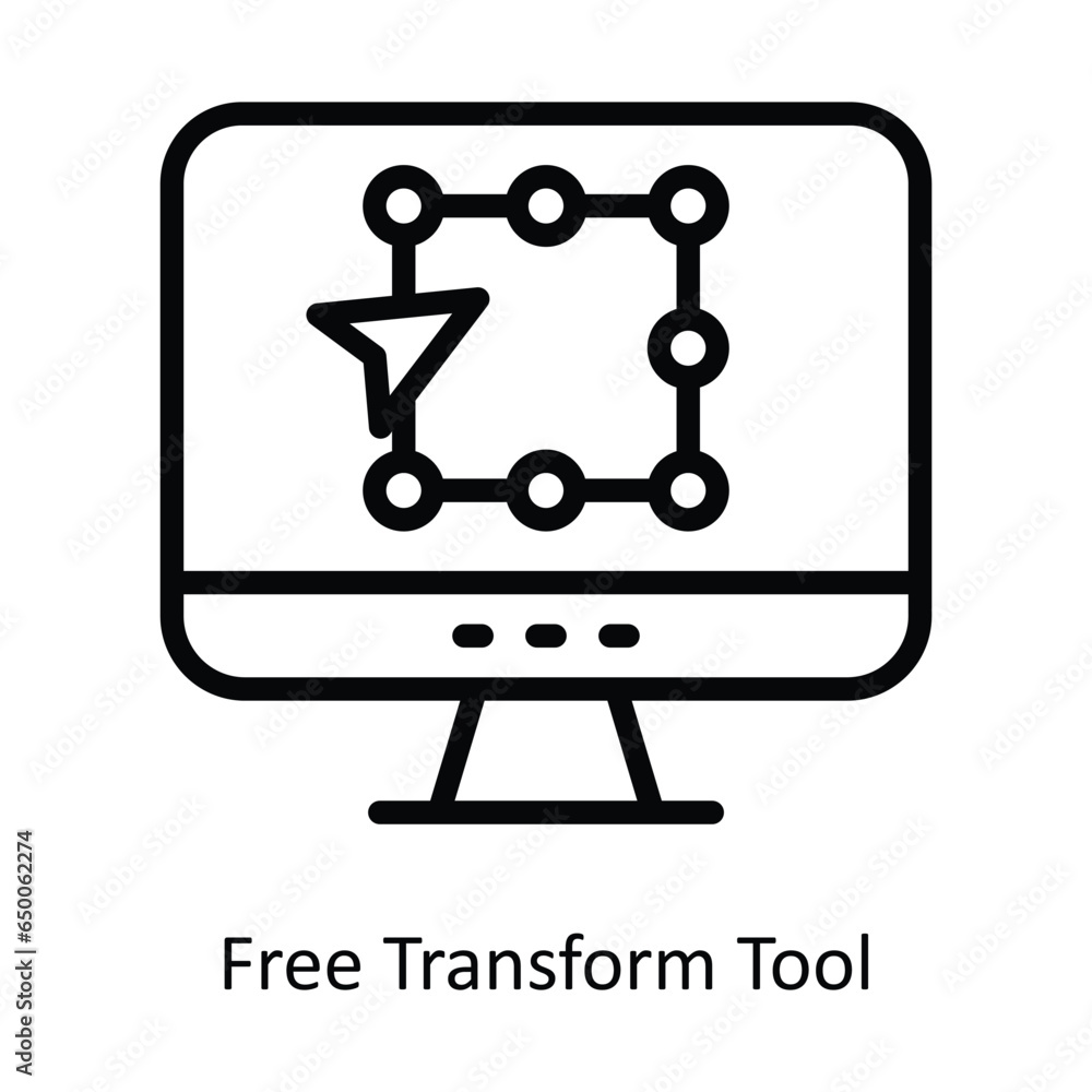 Free Transform Tool vector outline Icon Design illustration. Graphic Design Symbol on White background EPS 10 File
Free Transform Tool vector outline Icon Design illustration. Graphic Design Symbol on White background EPS 10 File