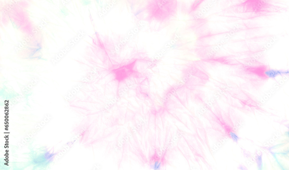 Fototapeta premium Fuxia Watercolor Batik Repeat. Tiedye Wash Soft