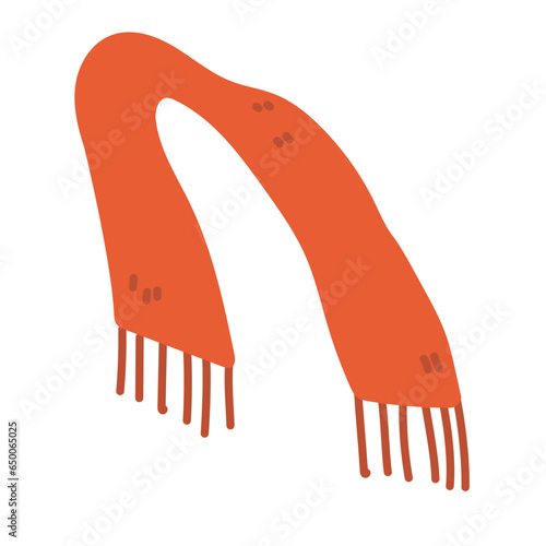 赤いマフラーのベクターイラスト 