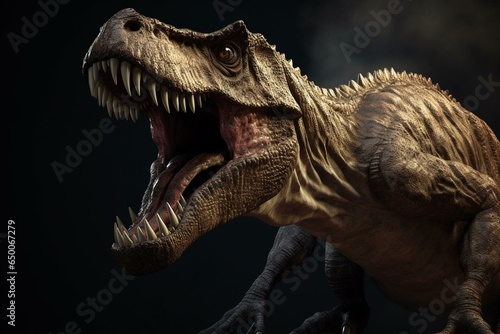 T-Rex roaring in 3D. Generative AI © Yara