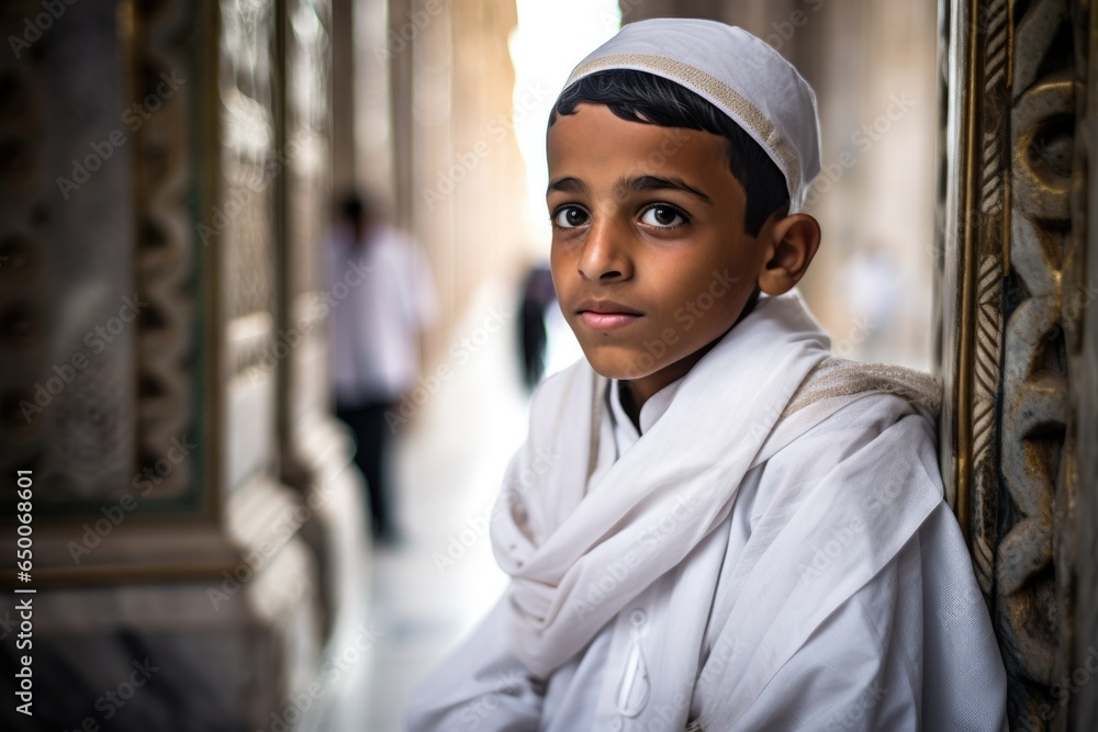 shot of a young muslim boy in the makkah holy city shot of a young muslim boy in the makkah holy city