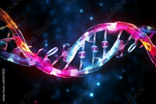 The plasmid and DNA fragment combine to create a gene-containing plasmid. Generative AI photo