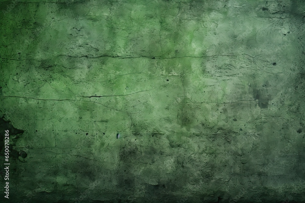 Green Grunge Textured Stone Wall Background - Rough Vintage Texture for Grunge Wall Design.
