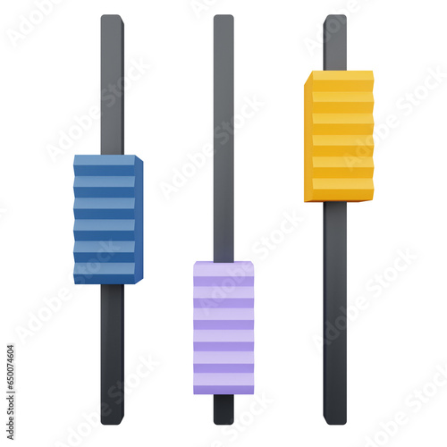3d settings icon illustration with isolated design
