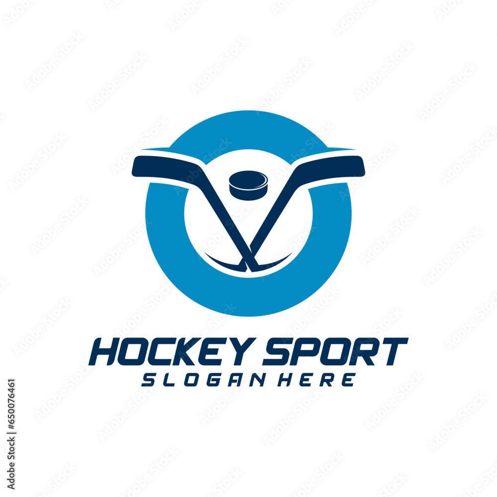 Hockey sport logo design template. Modern vector illustration. Badge design. Hockey sport logo design template. Modern vector illustration. Badge design.