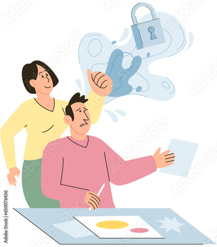 Mental therapy session with psychotherapist or psychologist. People discuss mental problems, conduct psychoanalysis. Individual session with patient. Growth mind and intelligence, self development