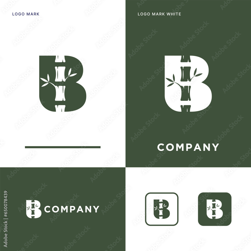 Obraz premium Bamboo Logo Vector Icon Illustration Design