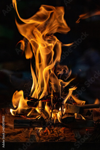 Dancing flames and fire