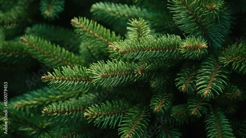 A close up of a pine tree with green needles
