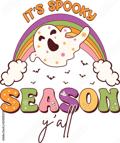 It's Spooky Season Halloween typography T-shirt Design