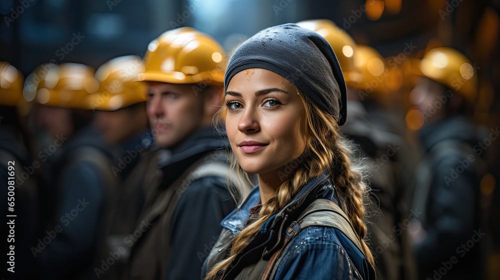 Factory Worker Posed and Looking at Camera Factory Worker Posed and Looking at Camera