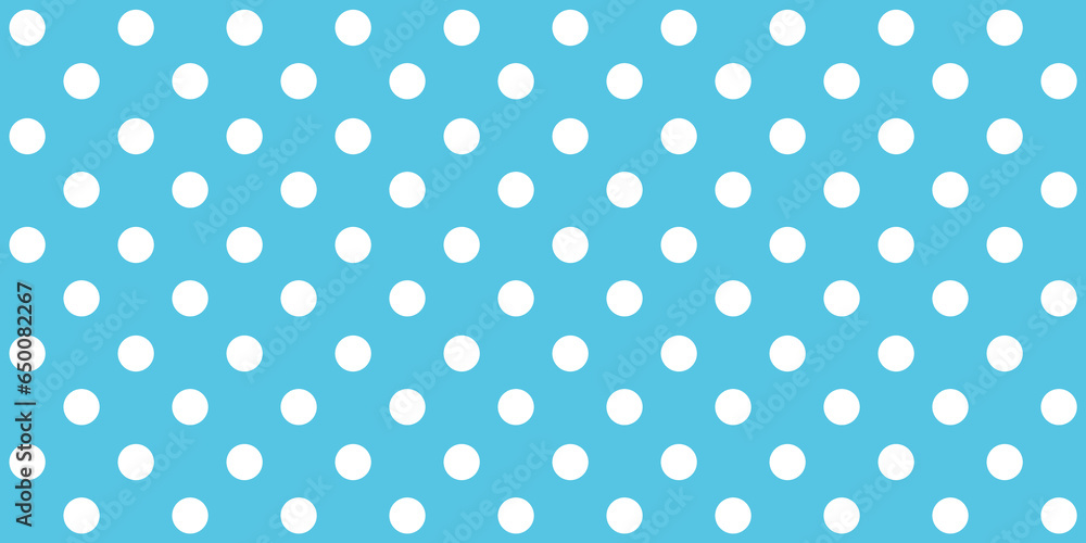 Weiße Punkte auf blauem Hintergrund - Nahtloses Muster