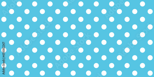 Weiße Punkte auf blauem Hintergrund - Nahtloses Muster