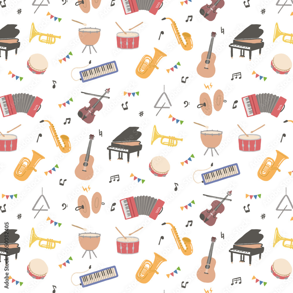 Ê•ΩÂô®„ÅÆ„Ç§„É©„Çπ„Éà„Çí‰Ωø„Å£„ÅüËÉåÊôØÁ¥†Êùê„ÄÄÊüÑ Stock Vector ...