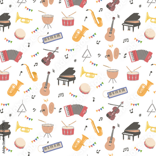 Ê•ΩÂô®„ÅÆ„Ç§„É©„Çπ„Éà„Çí‰Ωø„Å£„ÅüËÉåÊôØÁ¥†Êùê„ÄÄÊüÑ