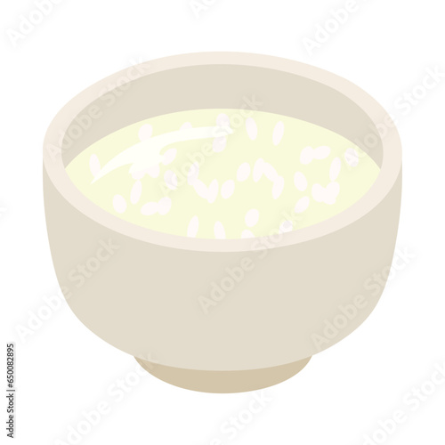 甘酒。フラットなベクターイラスト。
Amazake. Flat designed vector illustration.