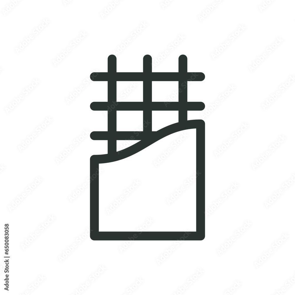 Reinforced concrete isolated icon, concrete column vector icon with editable stroke Reinforced concrete isolated icon, concrete column vector icon with editable stroke