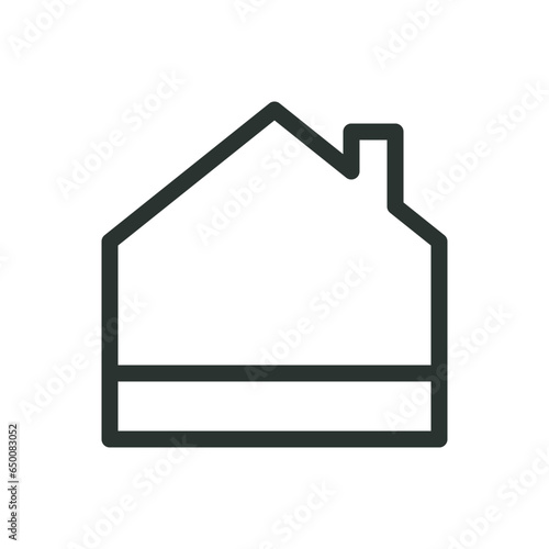 House basement isolated icon, house foundation vector icon with editable stroke