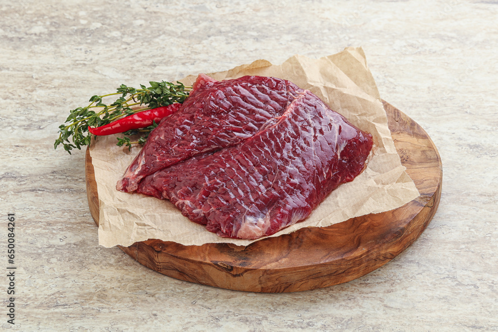 Raw beef machete steak for grill Raw beef machete steak for grill