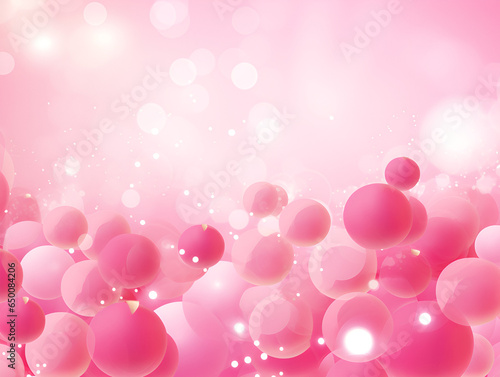 Pink glitter winter Christmas background with copy space