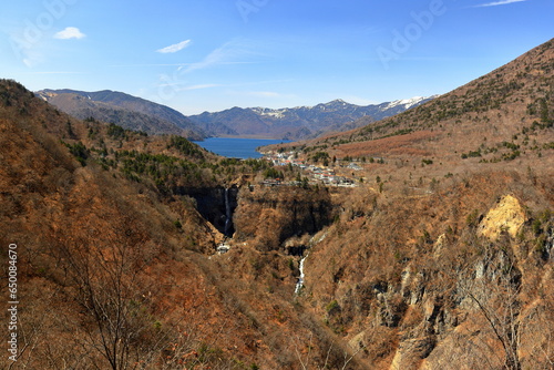 Kegon Waterfall at Chuzenji lake area in Nikko, Japan photo