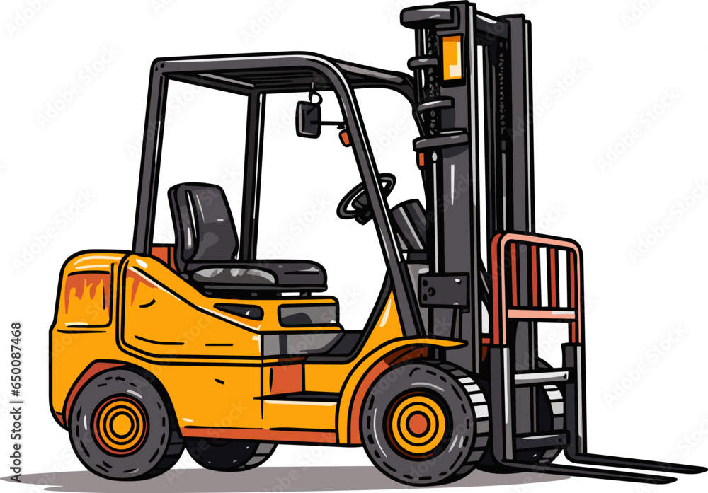 Forklift truck isolated on white background vector