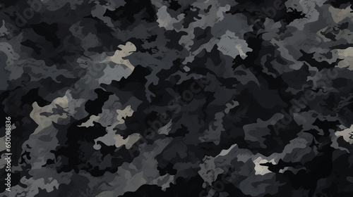 A seamless texture reveals a rough-textured camouflage pattern, evoking associations with military, hunting, or paintball environments. 