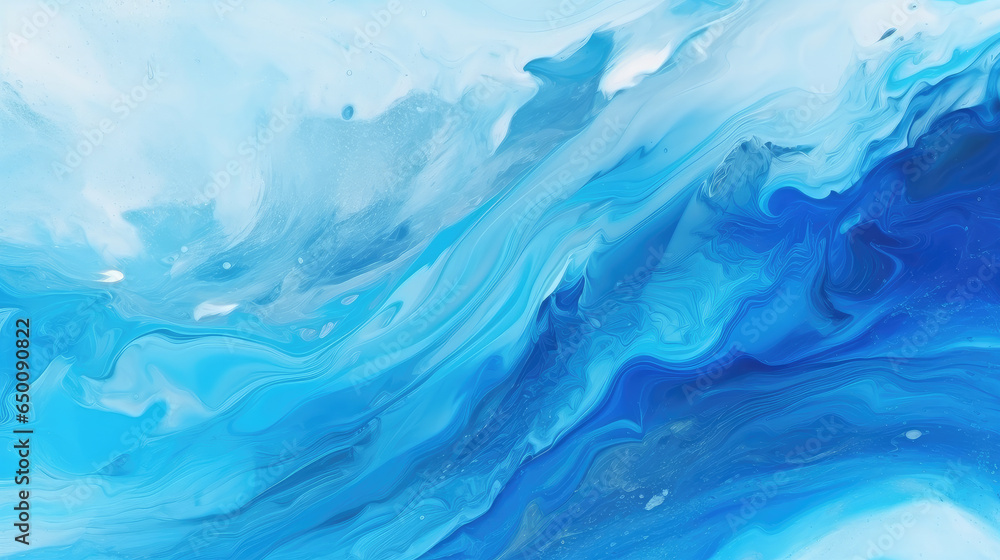 Abstract art blue paint background with liquid fluid grunge texture. - obrazy, fototapety, plakaty 