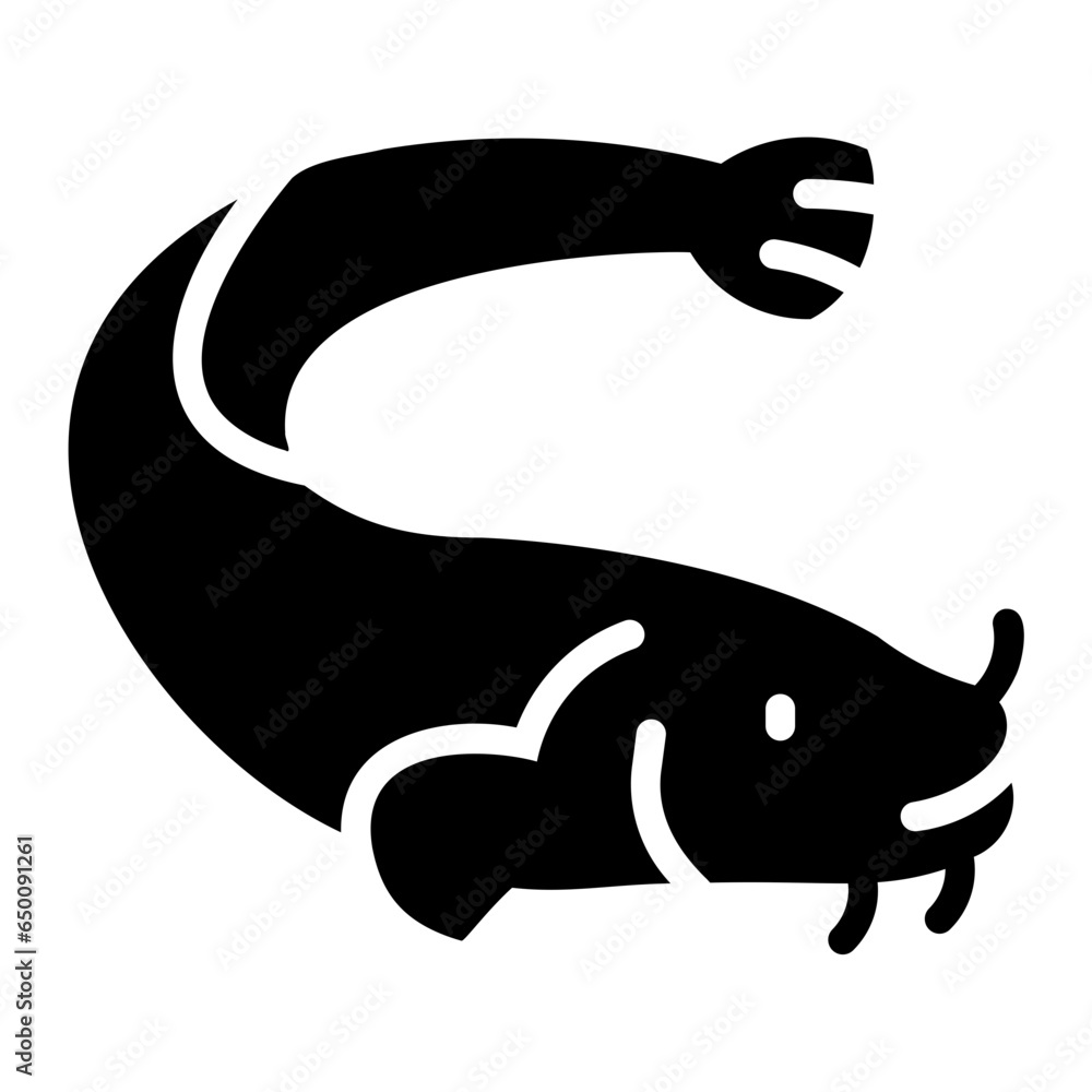 Naklejka premium catfish Solid icon