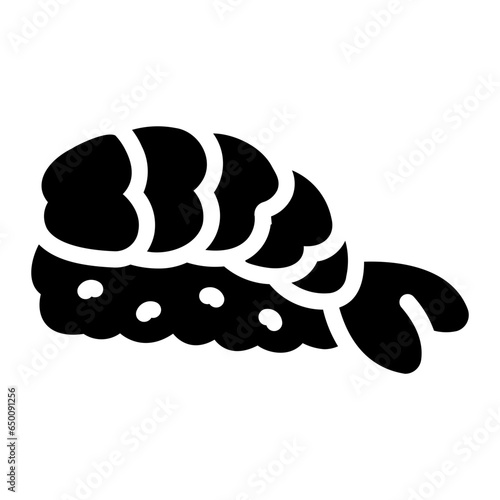shrimp sushi Solid icon