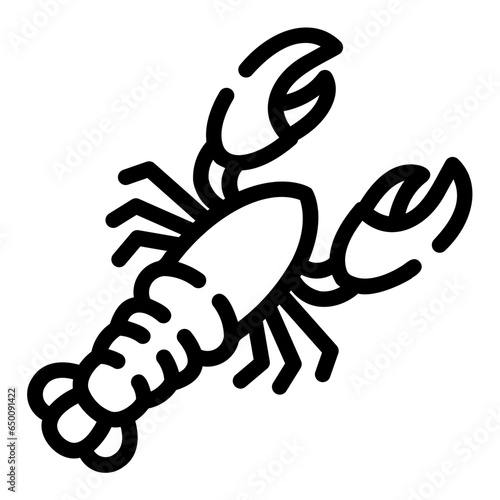 lobster Line Icon